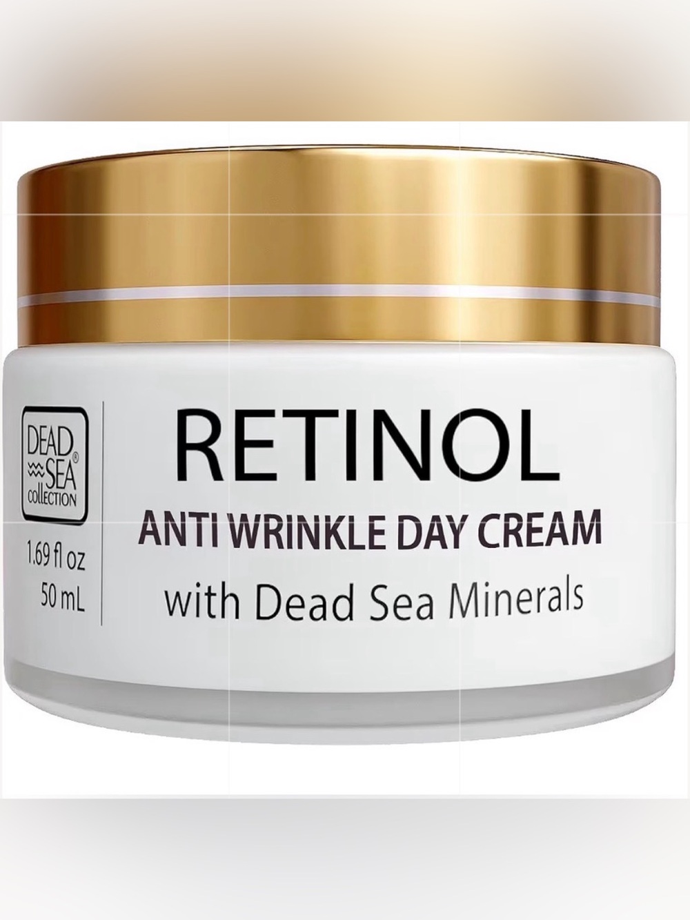 Retinol Anti-Wrinkle Day Cream with Dead Sea Minerals - White & Gold
